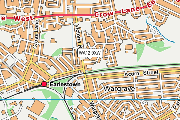 WA12 9XW map - OS VectorMap District (Ordnance Survey) WA12 9XW map - OS VectorMap District (Ordnance Survey)