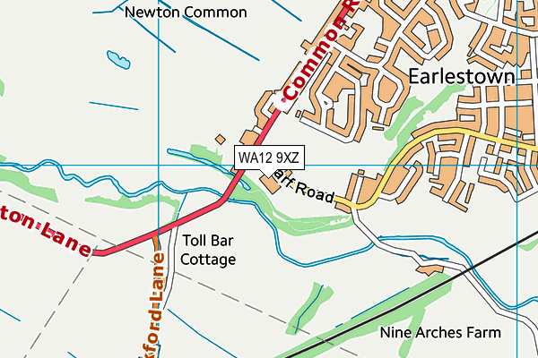 WA12 9XZ map - OS VectorMap District (Ordnance Survey) WA12 9XZ map - OS VectorMap District (Ordnance Survey)