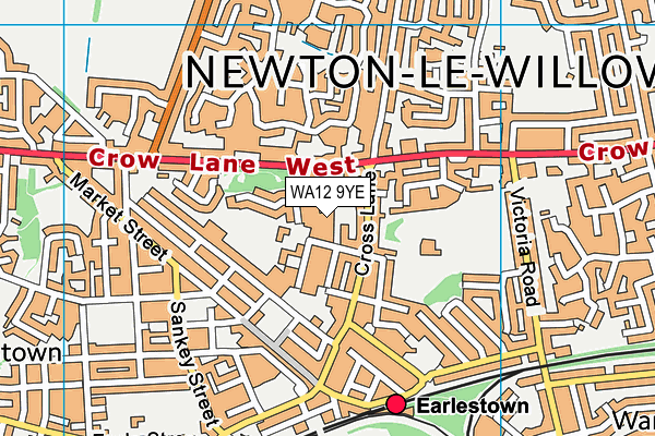 WA12 9YE map - OS VectorMap District (Ordnance Survey)