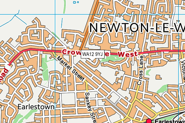 WA12 9YJ map - OS VectorMap District (Ordnance Survey) WA12 9YJ map - OS VectorMap District (Ordnance Survey)