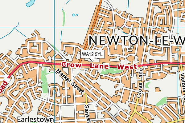 WA12 9YL map - OS VectorMap District (Ordnance Survey) WA12 9YL map - OS VectorMap District (Ordnance Survey)