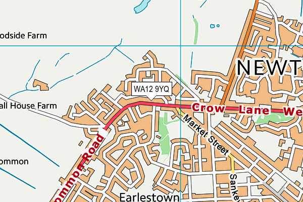 WA12 9YQ map - OS VectorMap District (Ordnance Survey)