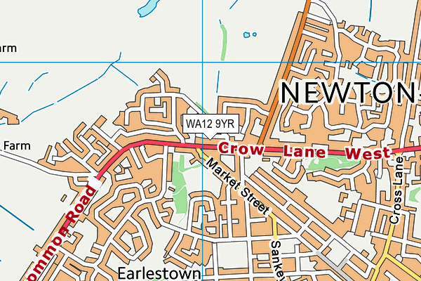 WA12 9YR map - OS VectorMap District (Ordnance Survey) WA12 9YR map - OS VectorMap District (Ordnance Survey)
