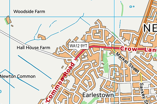 WA12 9YT map - OS VectorMap District (Ordnance Survey) WA12 9YT map - OS VectorMap District (Ordnance Survey)