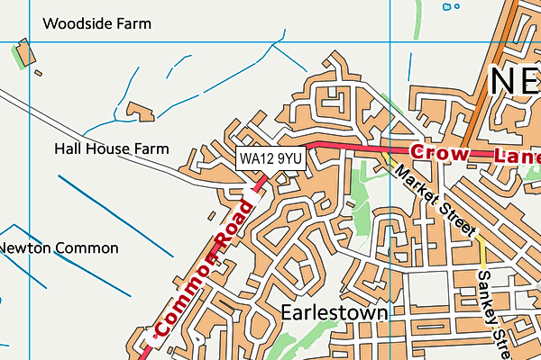 WA12 9YU map - OS VectorMap District (Ordnance Survey) WA12 9YU map - OS VectorMap District (Ordnance Survey)