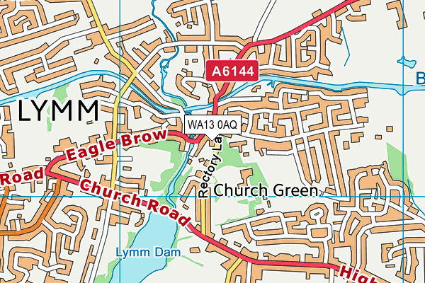 WA13 0AQ map - OS VectorMap District (Ordnance Survey)