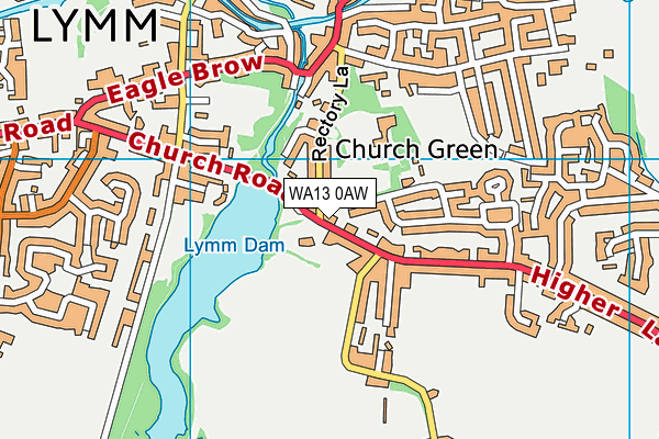 WA13 0AW map - OS VectorMap District (Ordnance Survey) WA13 0AW map - OS VectorMap District (Ordnance Survey)