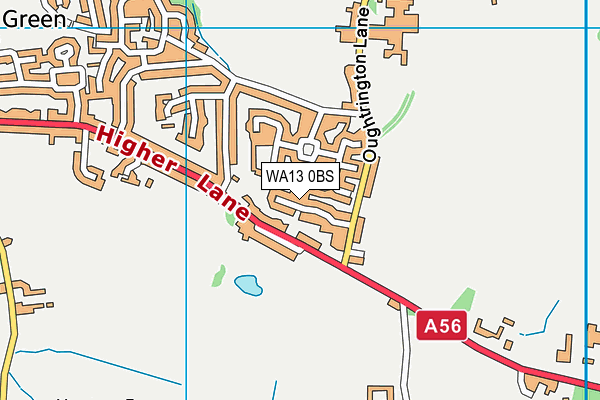 WA13 0BS map - OS VectorMap District (Ordnance Survey) WA13 0BS map - OS VectorMap District (Ordnance Survey)