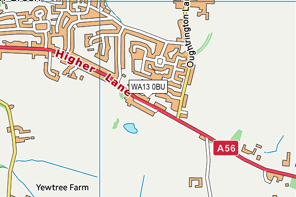 WA13 0BU map - OS VectorMap District (Ordnance Survey) WA13 0BU map - OS VectorMap District (Ordnance Survey)