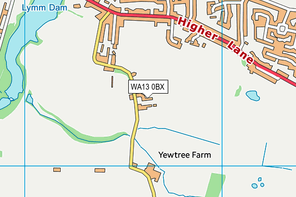 WA13 0BX map - OS VectorMap District (Ordnance Survey) WA13 0BX map - OS VectorMap District (Ordnance Survey)