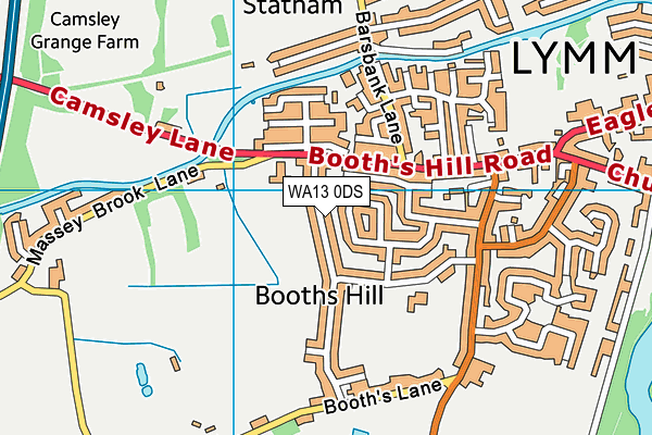 WA13 0DS map - OS VectorMap District (Ordnance Survey) WA13 0DS map - OS VectorMap District (Ordnance Survey)