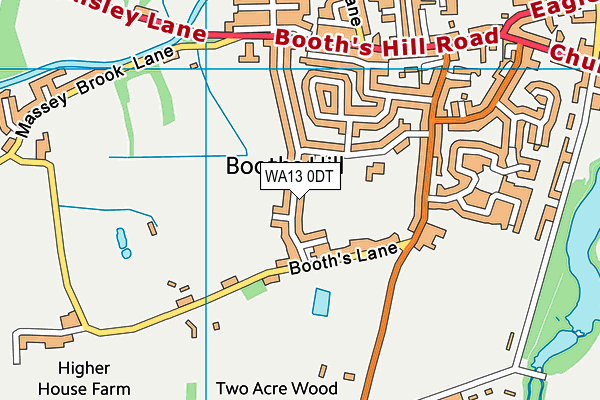 WA13 0DT map - OS VectorMap District (Ordnance Survey) WA13 0DT map - OS VectorMap District (Ordnance Survey)