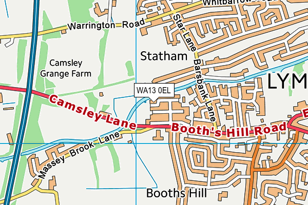 WA13 0EL map - OS VectorMap District (Ordnance Survey) WA13 0EL map - OS VectorMap District (Ordnance Survey)