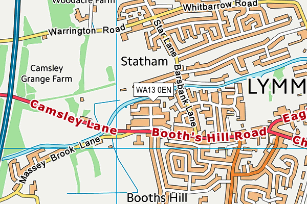 WA13 0EN map - OS VectorMap District (Ordnance Survey) WA13 0EN map - OS VectorMap District (Ordnance Survey)