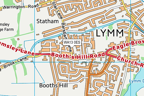 WA13 0ES map - OS VectorMap District (Ordnance Survey) WA13 0ES map - OS VectorMap District (Ordnance Survey)