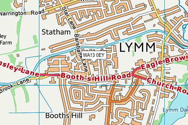 WA13 0EY map - OS VectorMap District (Ordnance Survey) WA13 0EY map - OS VectorMap District (Ordnance Survey)