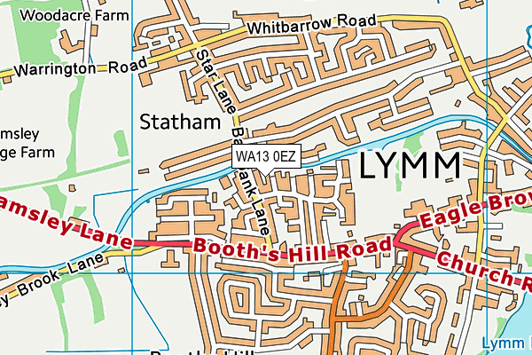 WA13 0EZ map - OS VectorMap District (Ordnance Survey) WA13 0EZ map - OS VectorMap District (Ordnance Survey)