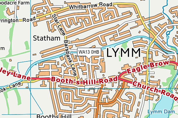 WA13 0HB map - OS VectorMap District (Ordnance Survey)