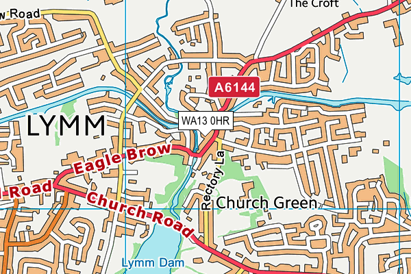 WA13 0HR map - OS VectorMap District (Ordnance Survey)