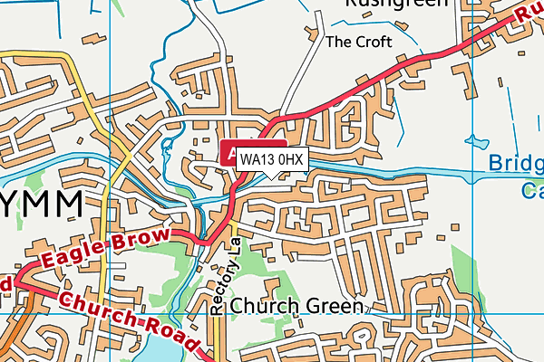 WA13 0HX map - OS VectorMap District (Ordnance Survey) WA13 0HX map - OS VectorMap District (Ordnance Survey)