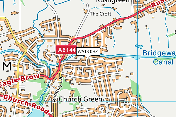 WA13 0HZ map - OS VectorMap District (Ordnance Survey) WA13 0HZ map - OS VectorMap District (Ordnance Survey)