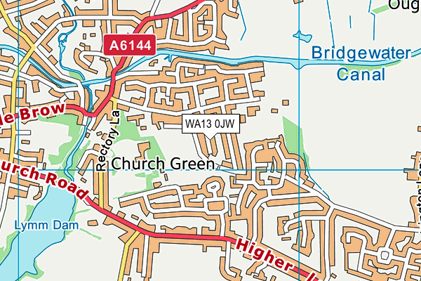 WA13 0JW map - OS VectorMap District (Ordnance Survey) WA13 0JW map - OS VectorMap District (Ordnance Survey)