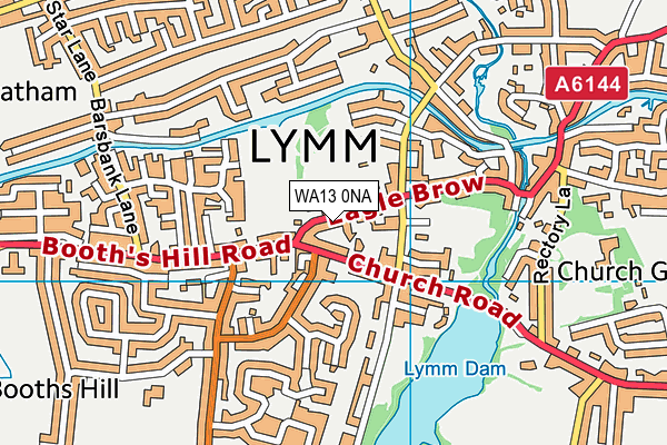 WA13 0NA map - OS VectorMap District (Ordnance Survey)