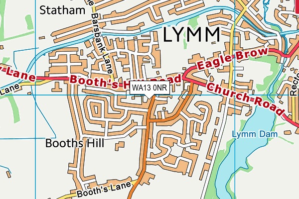 WA13 0NR map - OS VectorMap District (Ordnance Survey)