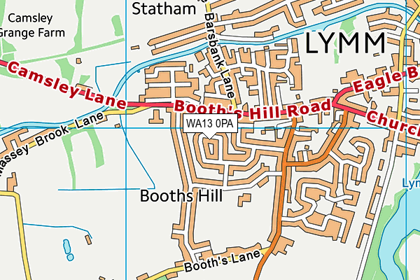 WA13 0PA map - OS VectorMap District (Ordnance Survey) WA13 0PA map - OS VectorMap District (Ordnance Survey)