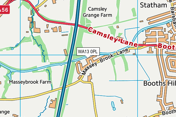 WA13 0PL map - OS VectorMap District (Ordnance Survey) WA13 0PL map - OS VectorMap District (Ordnance Survey)