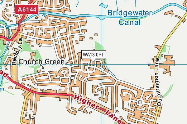 WA13 0PT map - OS VectorMap District (Ordnance Survey) WA13 0PT map - OS VectorMap District (Ordnance Survey)