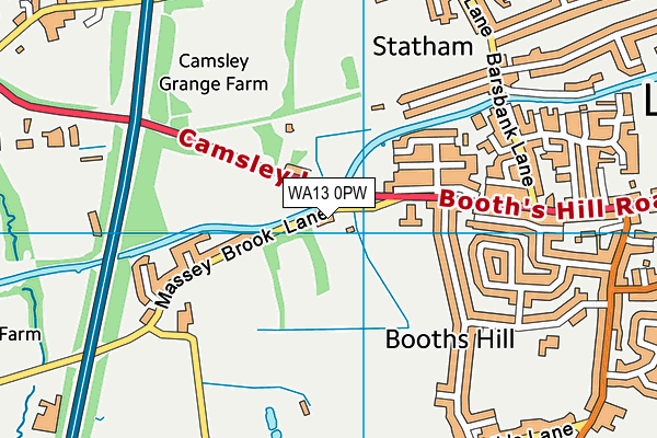 WA13 0PW map - OS VectorMap District (Ordnance Survey) WA13 0PW map - OS VectorMap District (Ordnance Survey)