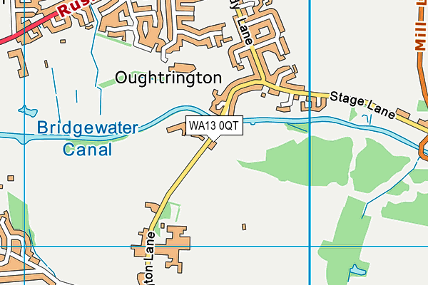 WA13 0QT map - OS VectorMap District (Ordnance Survey) WA13 0QT map - OS VectorMap District (Ordnance Survey)