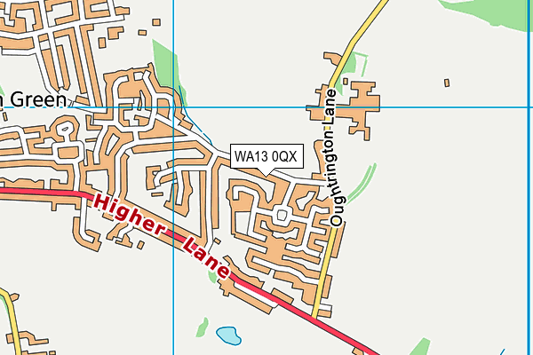 WA13 0QX map - OS VectorMap District (Ordnance Survey) WA13 0QX map - OS VectorMap District (Ordnance Survey)