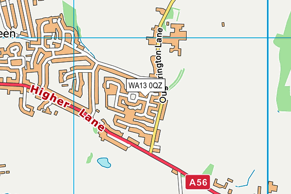 WA13 0QZ map - OS VectorMap District (Ordnance Survey)