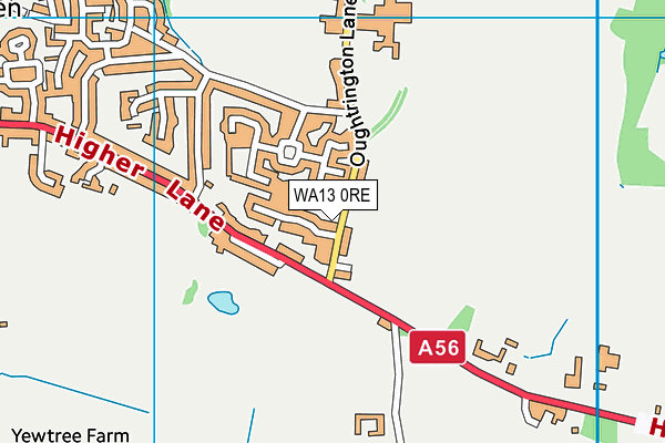 WA13 0RE map - OS VectorMap District (Ordnance Survey) WA13 0RE map - OS VectorMap District (Ordnance Survey)