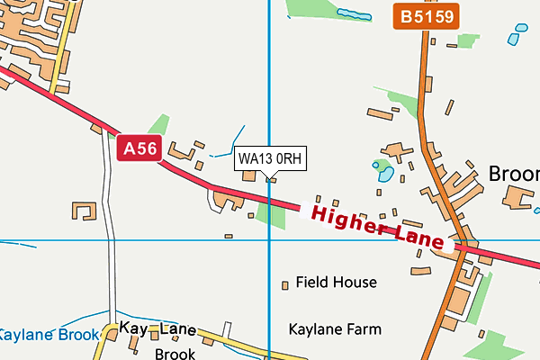 WA13 0RH map - OS VectorMap District (Ordnance Survey) WA13 0RH map - OS VectorMap District (Ordnance Survey)