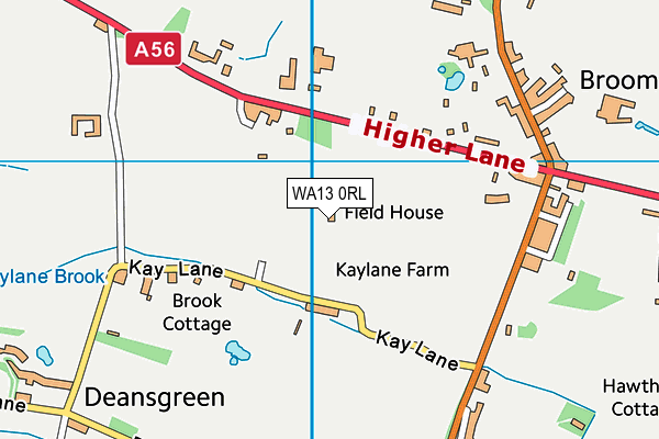 WA13 0RL map - OS VectorMap District (Ordnance Survey) WA13 0RL map - OS VectorMap District (Ordnance Survey)