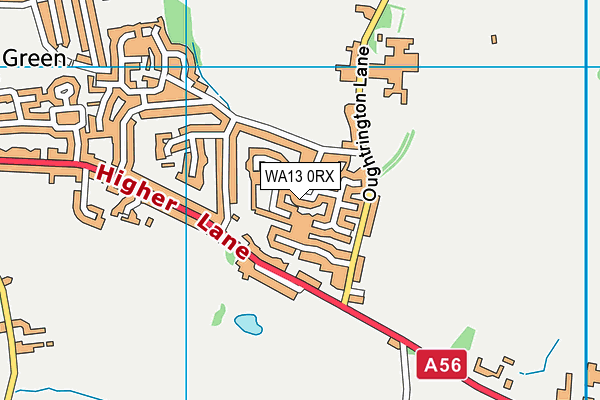 WA13 0RX map - OS VectorMap District (Ordnance Survey)