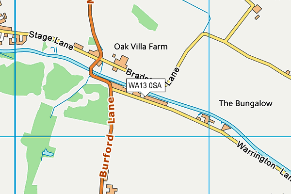 WA13 0SA map - OS VectorMap District (Ordnance Survey) WA13 0SA map - OS VectorMap District (Ordnance Survey)