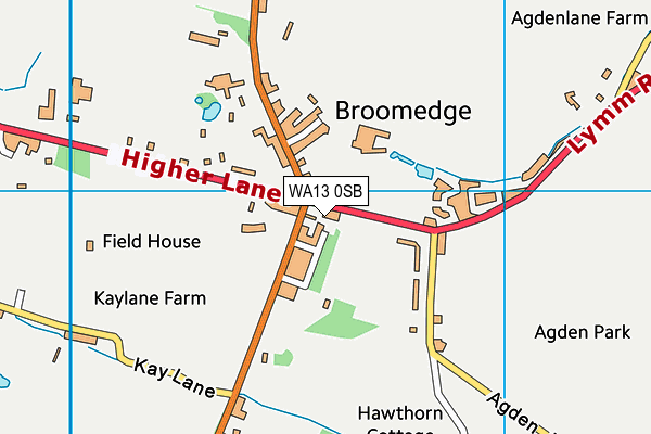 WA13 0SB map - OS VectorMap District (Ordnance Survey) WA13 0SB map - OS VectorMap District (Ordnance Survey)