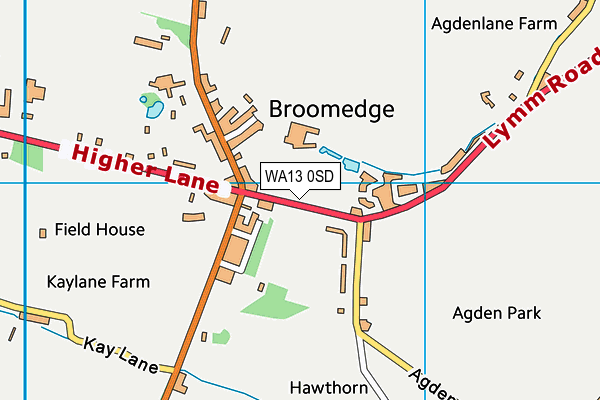 WA13 0SD map - OS VectorMap District (Ordnance Survey) WA13 0SD map - OS VectorMap District (Ordnance Survey)