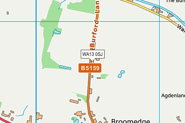 WA13 0SJ map - OS VectorMap District (Ordnance Survey) WA13 0SJ map - OS VectorMap District (Ordnance Survey)