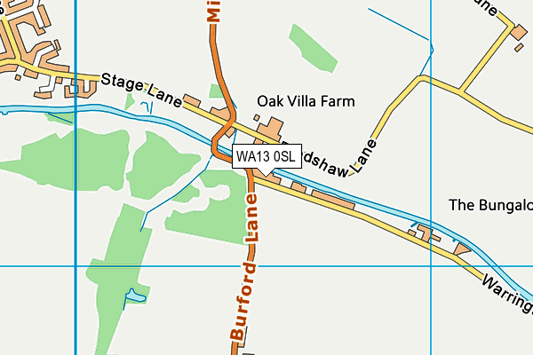WA13 0SL map - OS VectorMap District (Ordnance Survey) WA13 0SL map - OS VectorMap District (Ordnance Survey)