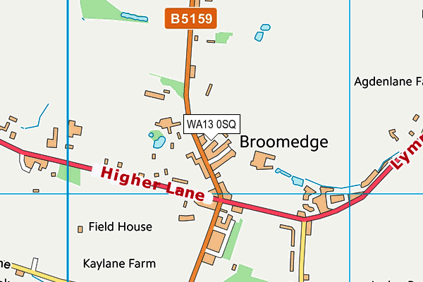 WA13 0SQ map - OS VectorMap District (Ordnance Survey) WA13 0SQ map - OS VectorMap District (Ordnance Survey)