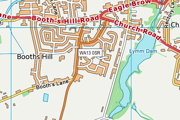 WA13 0SR map - OS VectorMap District (Ordnance Survey) WA13 0SR map - OS VectorMap District (Ordnance Survey)