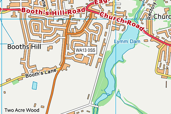 WA13 0SS map - OS VectorMap District (Ordnance Survey) WA13 0SS map - OS VectorMap District (Ordnance Survey)