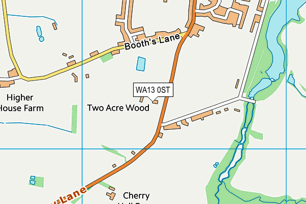 WA13 0ST map - OS VectorMap District (Ordnance Survey) WA13 0ST map - OS VectorMap District (Ordnance Survey)