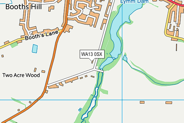 WA13 0SX map - OS VectorMap District (Ordnance Survey) WA13 0SX map - OS VectorMap District (Ordnance Survey)