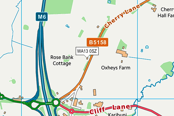 WA13 0SZ map - OS VectorMap District (Ordnance Survey)